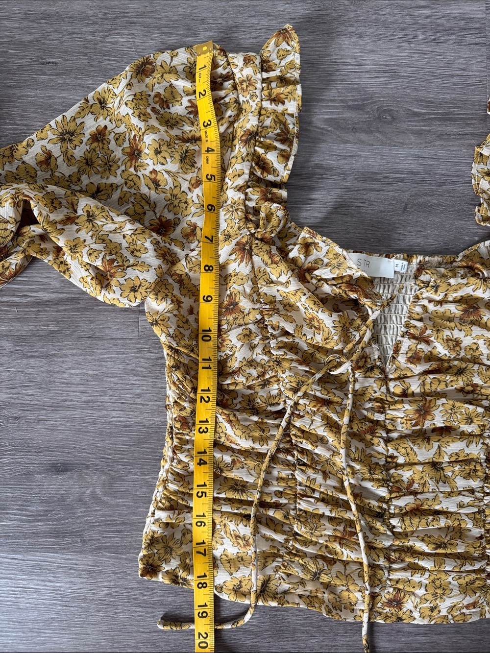 ASTR Floral Ruffle Tie-Front Blouse - Picture 8 of 8